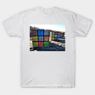 Rubic's Cube decorated beach defence block T-Shirt